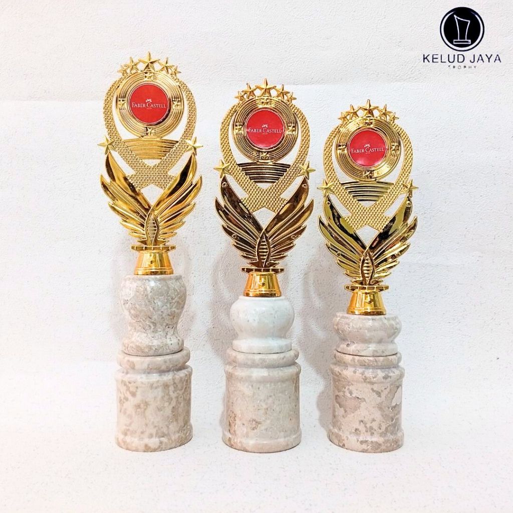 PIALA SET TATAKAN BULAT MARMER BESAR | PIALA MARMER CANTIK HARGA MURAH | PIALA LOMBA BAND