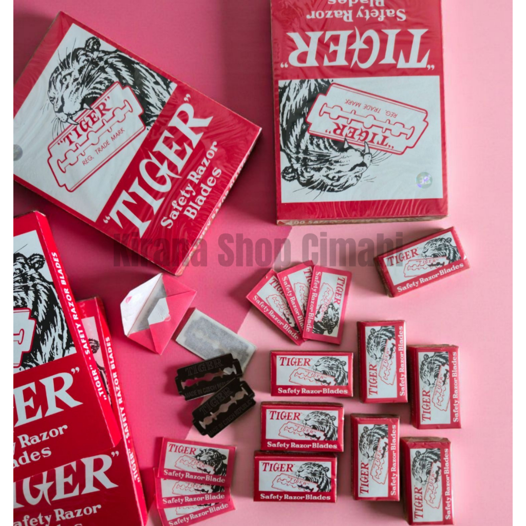 SILET TIGER ORIGINAL ISI 10 PACK x 10 PCS ORIGINAL/ASLI 100% TIGER PISAU SILET