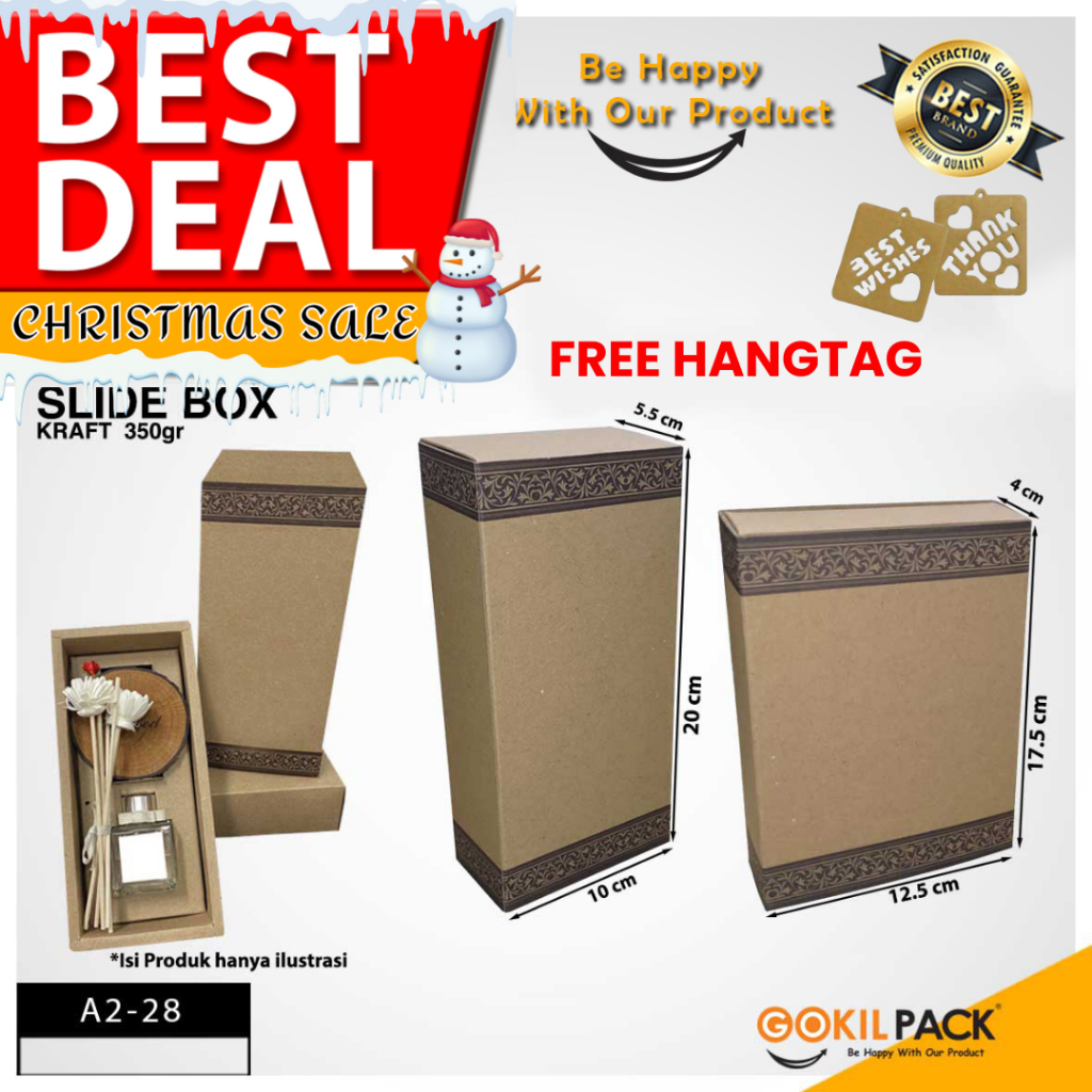 Slide Box|Kardus|Dus|Packaging|Dus murah|Kotak Kraft slide| A2-28