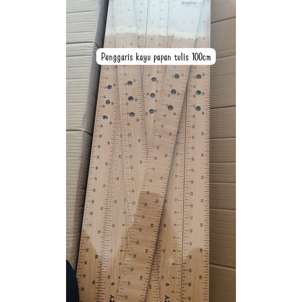 Penggaris Kayu Panjang 100 Cm / papan tulis