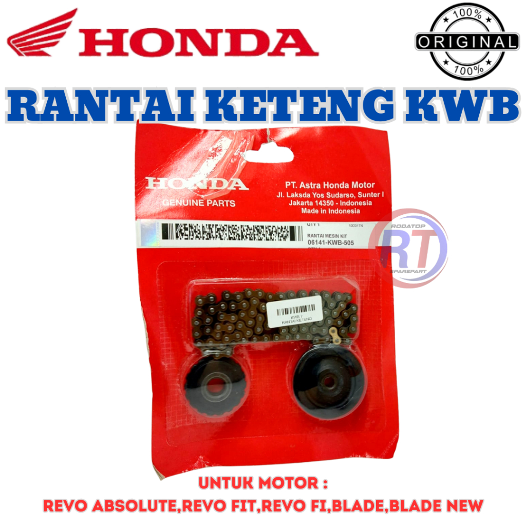 RANTAI KETENG KODE KWB HONDA ORIGINAL UNTUK MOTOR REVO ABSOLUTE REVO FIT REVO FI BLADE BLADE NEW DLL