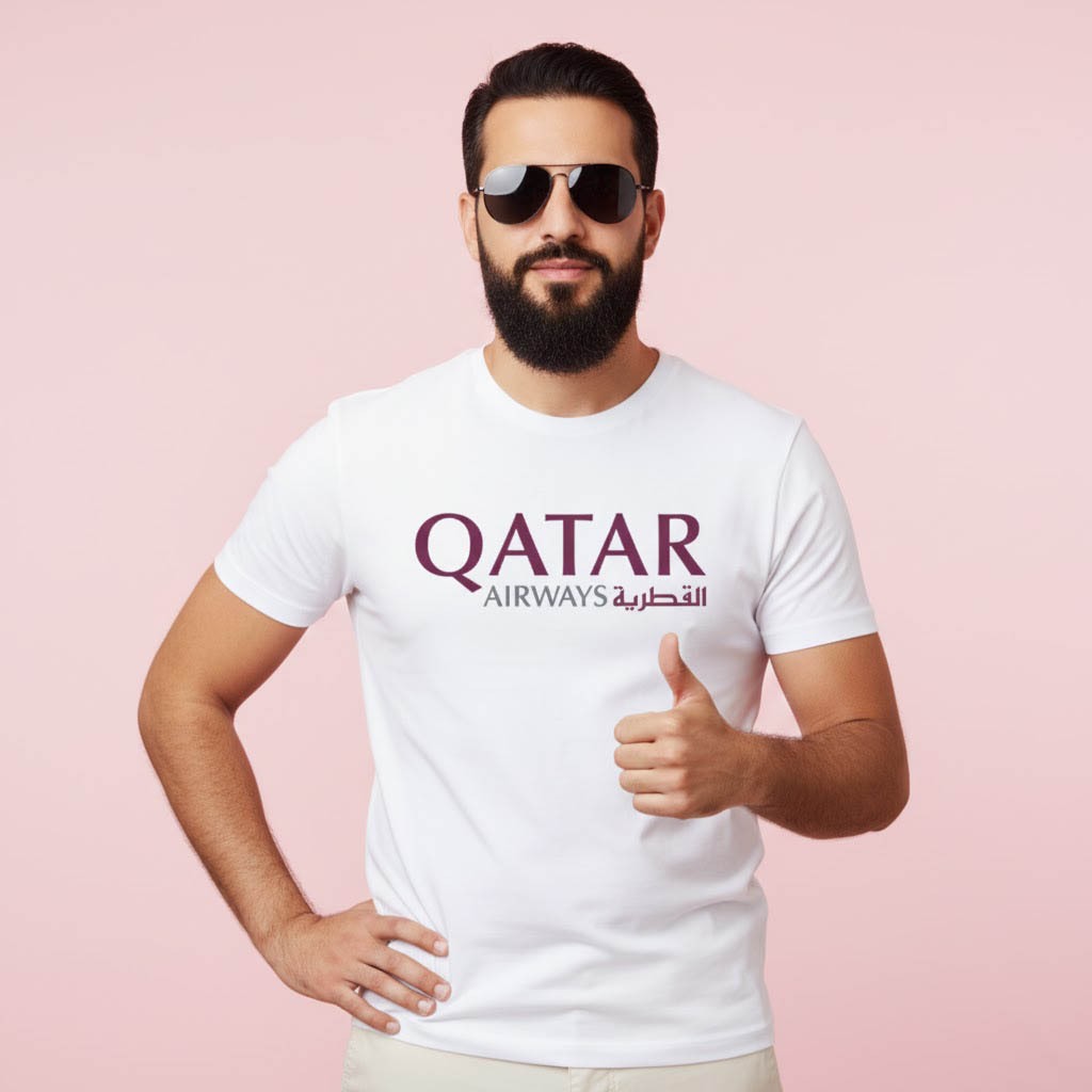 Kaos Baju Qatar Airways Unisex Cotton Combad t-shirt Distro Clothing