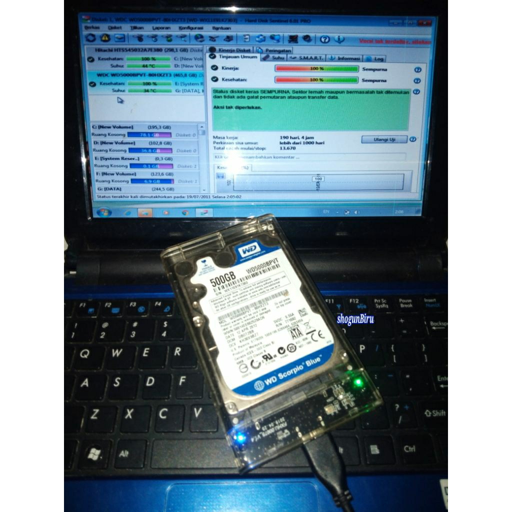 hardisk WD scorpio Blue 500GB hdd hardisk WD scorpio Blue 500GB
