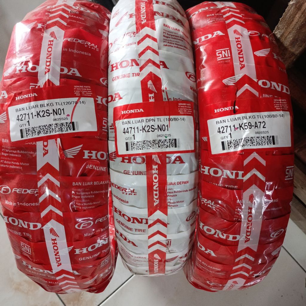 100/80-14, 120/80-14 AHM Federal Tubeless Bonus Dop