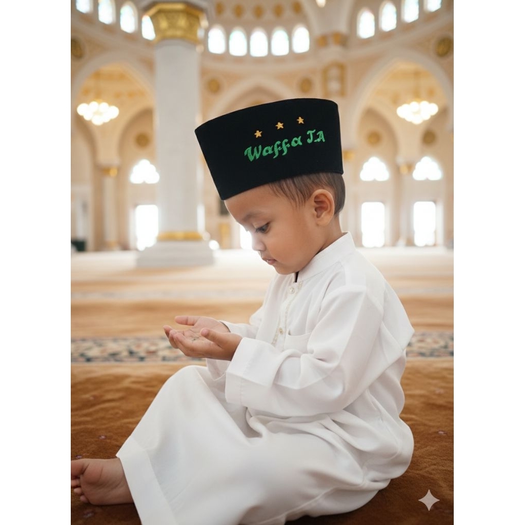 peci hitam / peci nama / songkok anak/dewasa / peci muslim