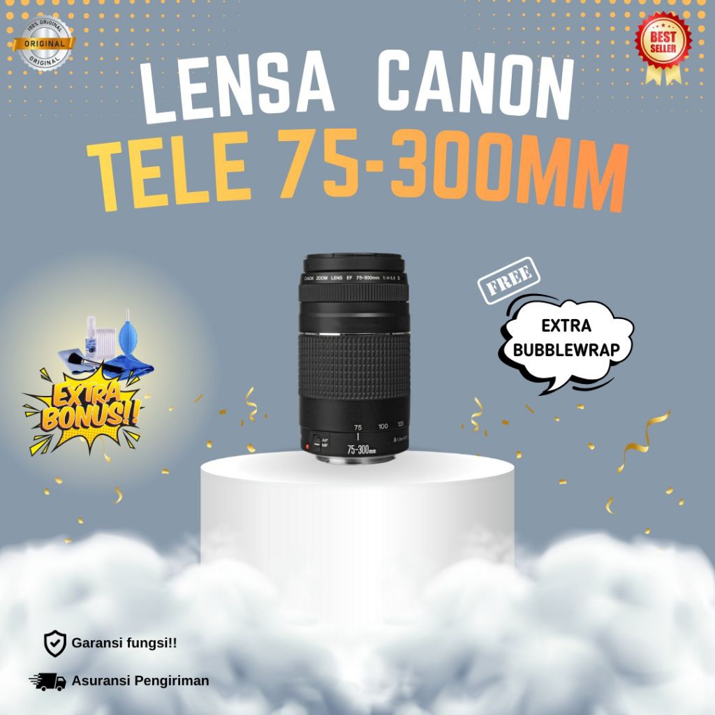[TERLARIS DI SHOPEE] LENSA TELE 75-300MM FOR CANON TERMURAH ISTIMEWA