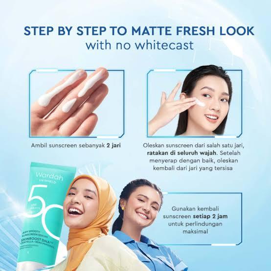 Wardah UV Shield Airy Smooth Sunscreen Serum SPF 50 PA++++ 25ml-sunscream- sun cream