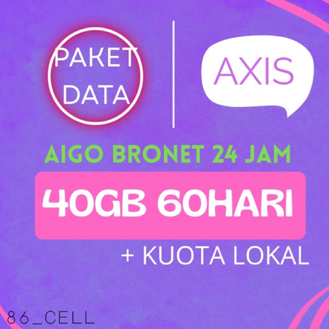 PAKET INTERNET AXIS BRONET 24JAM 40GB 60HARI