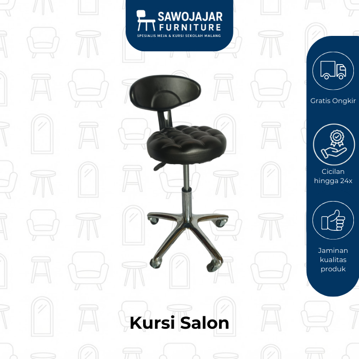 SAWOJAJAR FURNITURE - Kursi Salon Hitam / Kursi salon kecantikan / Kursi salon murah cuci Gudang / K