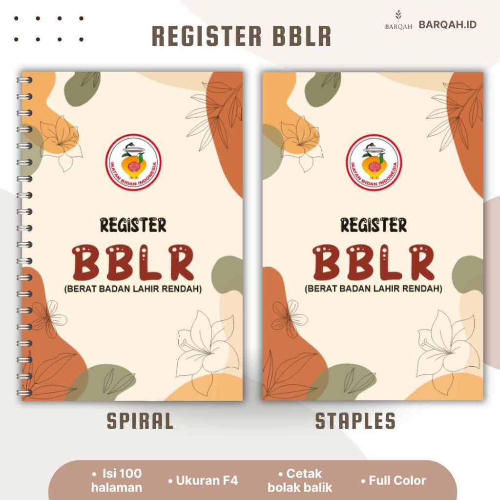 BUKU REGISTER BBLR (Berat Badan Lahir Rendah)