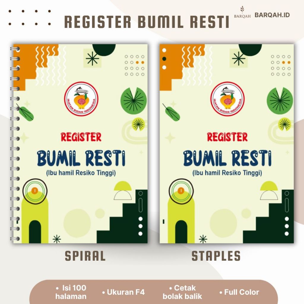 BUKU REGISTER BUMIL RESTI (Ibu Hamil Resiko Tinggi)
