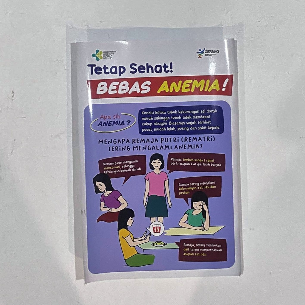 Poster Anemia Pada Remaja - Poster Bebas Anemia - Poster Kesehatan Remaja