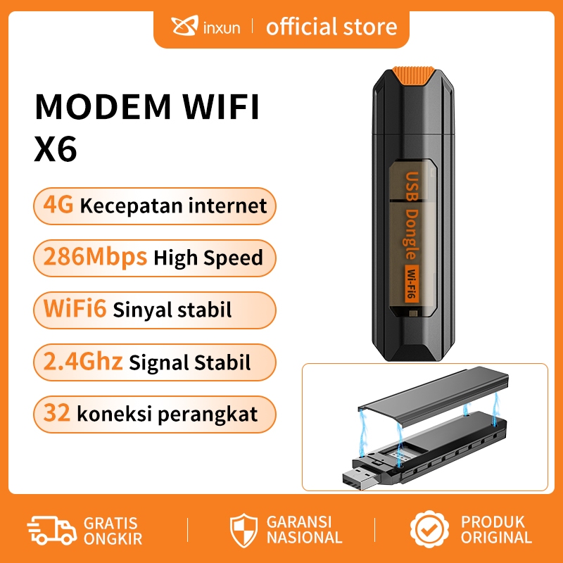 COD SameDay Bonus 120GB X6 USB Modem 4G LTE WiFi