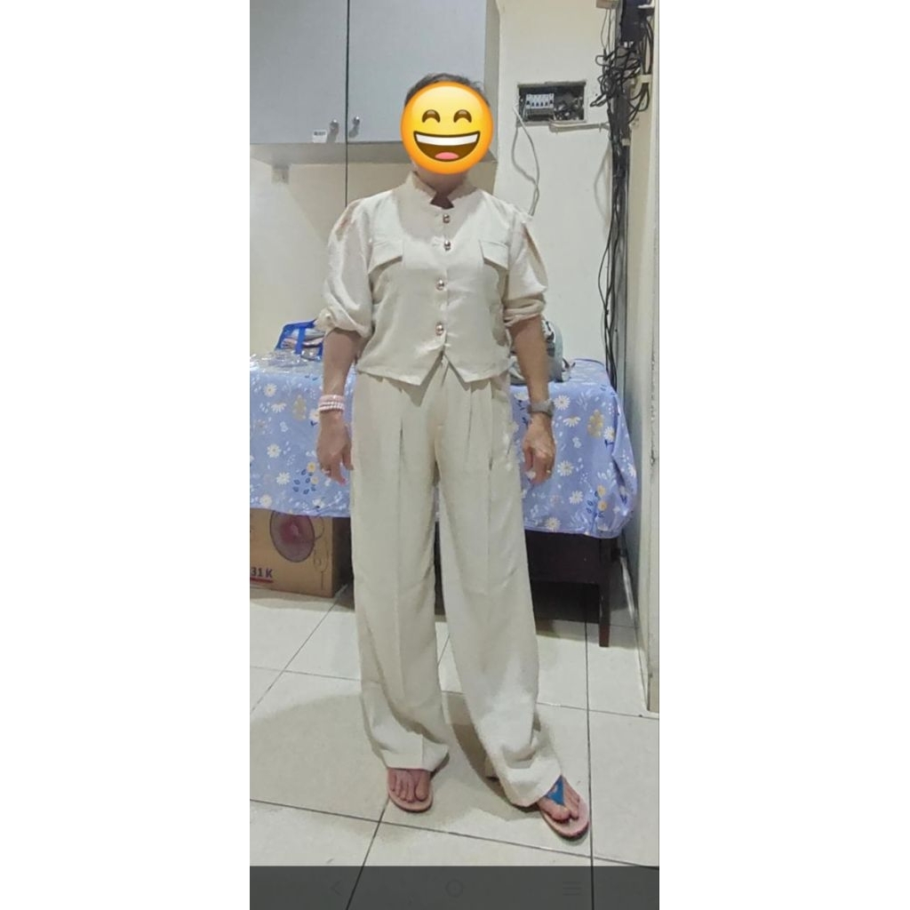 setcel kantor blazer set setelan panjang cantik hijab friendly setelan hijab oneset baju kantor