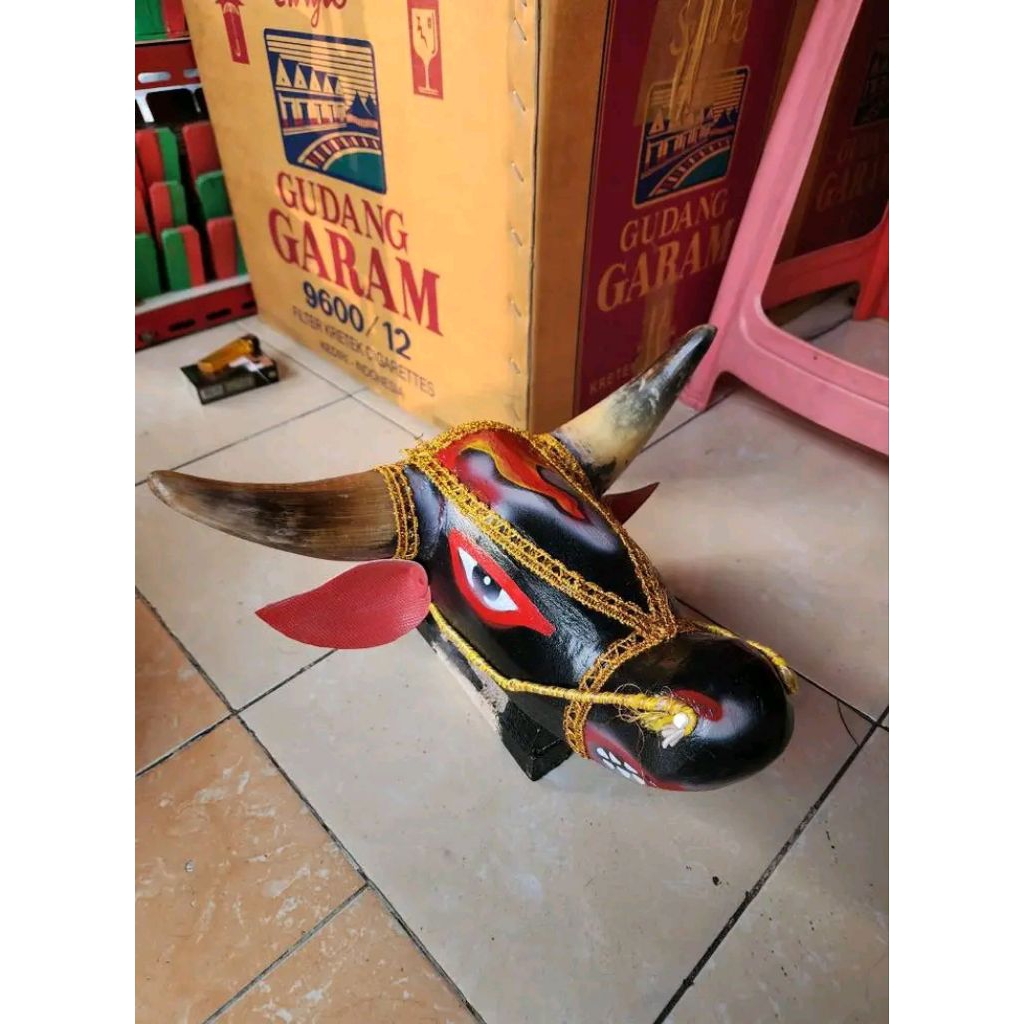 PROMO Mainan Bantengan / Bantengan Tanduk Asli / Banteng Sungu Asli / Bantengan Mberot / Mainan Kese