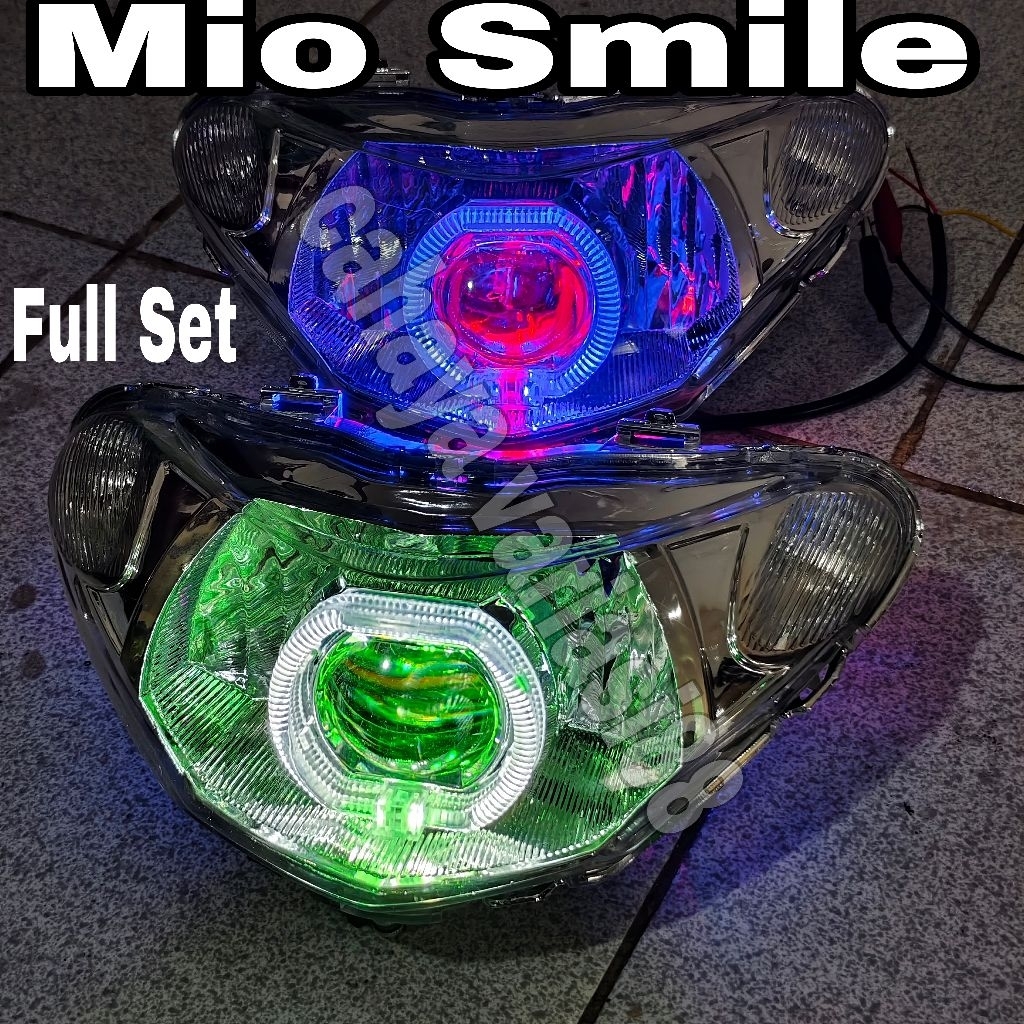Refektor Custom Biled Ala Motor Mio Smile / Reflektor Plus Biled Mio Smile Devil Biru