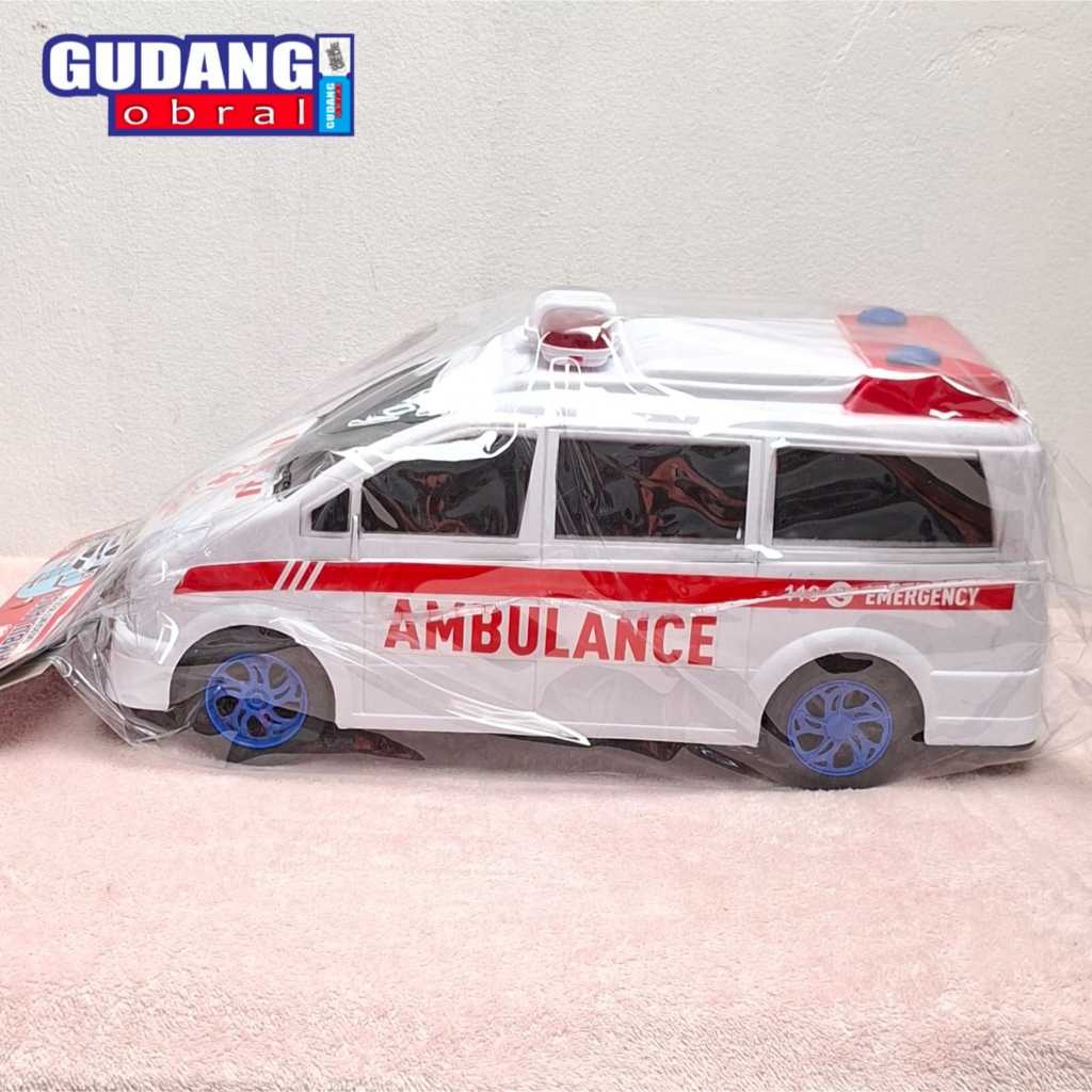GO - Mainan Mobil Ambulance Bunyi Bisa Jalan