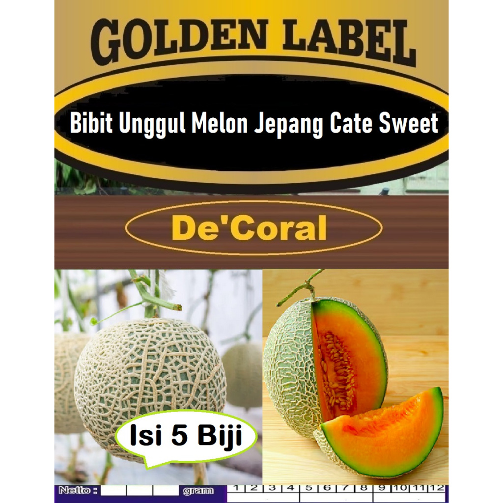 Bibit Unggul Melon Jepang Cate Sweet | Biji Benih Melon Jepang Cate Sweet