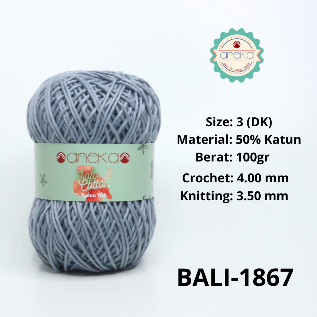 ANEKA - Benang Rajut Katun Bali ANEKA / Soft Cotton Big Ply made by ANEKABENANG - 1867