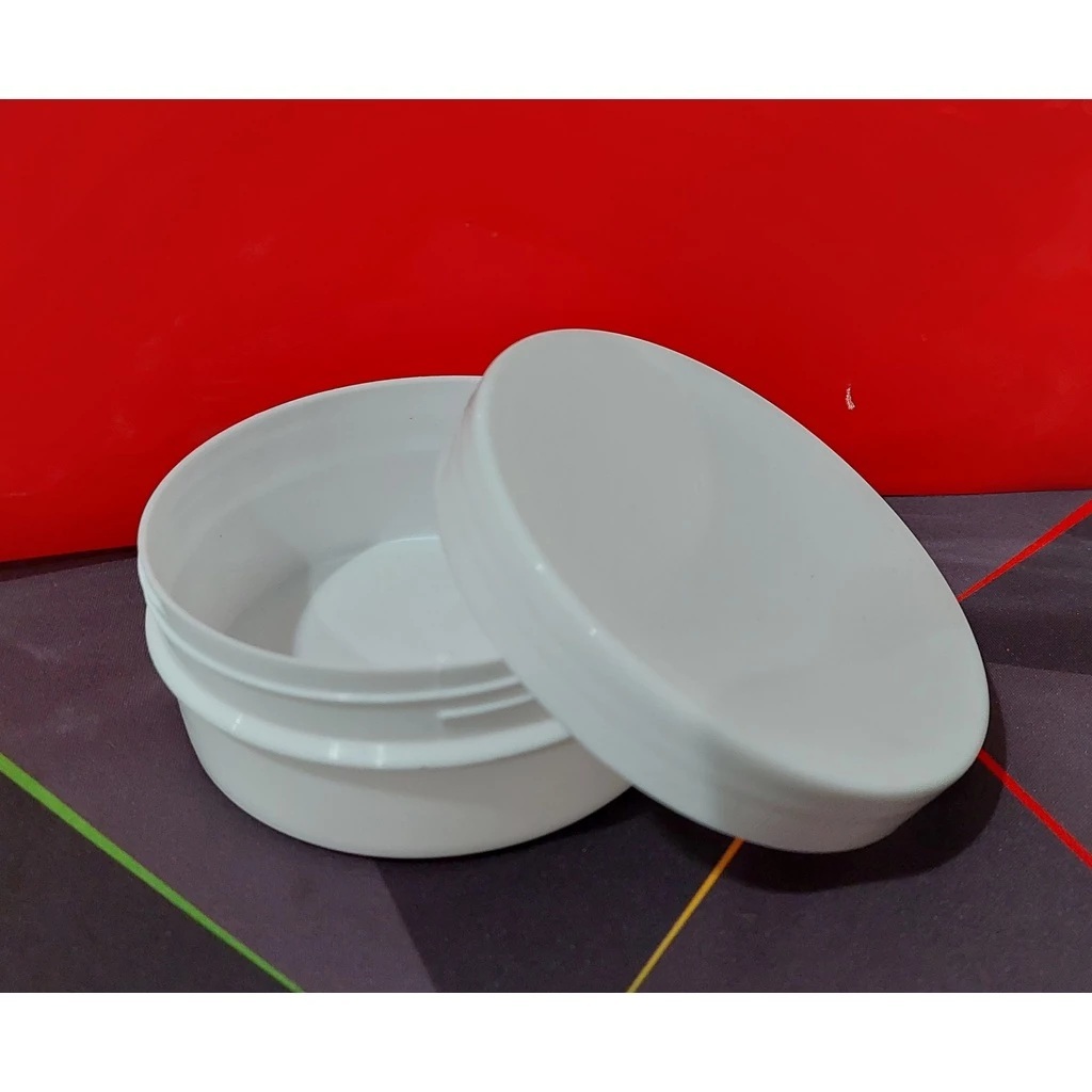 Pot Lulur 250Gr Putih/Putih | Pot Lulur Scrub 250Gram