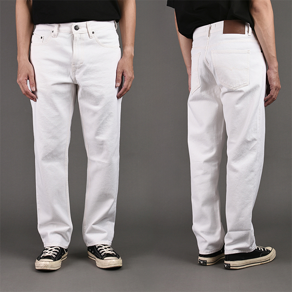 Warning Clothing - Denimes 1.408 Tappered Pants | Celana Jeans Boyfriend Non Stretch Putih