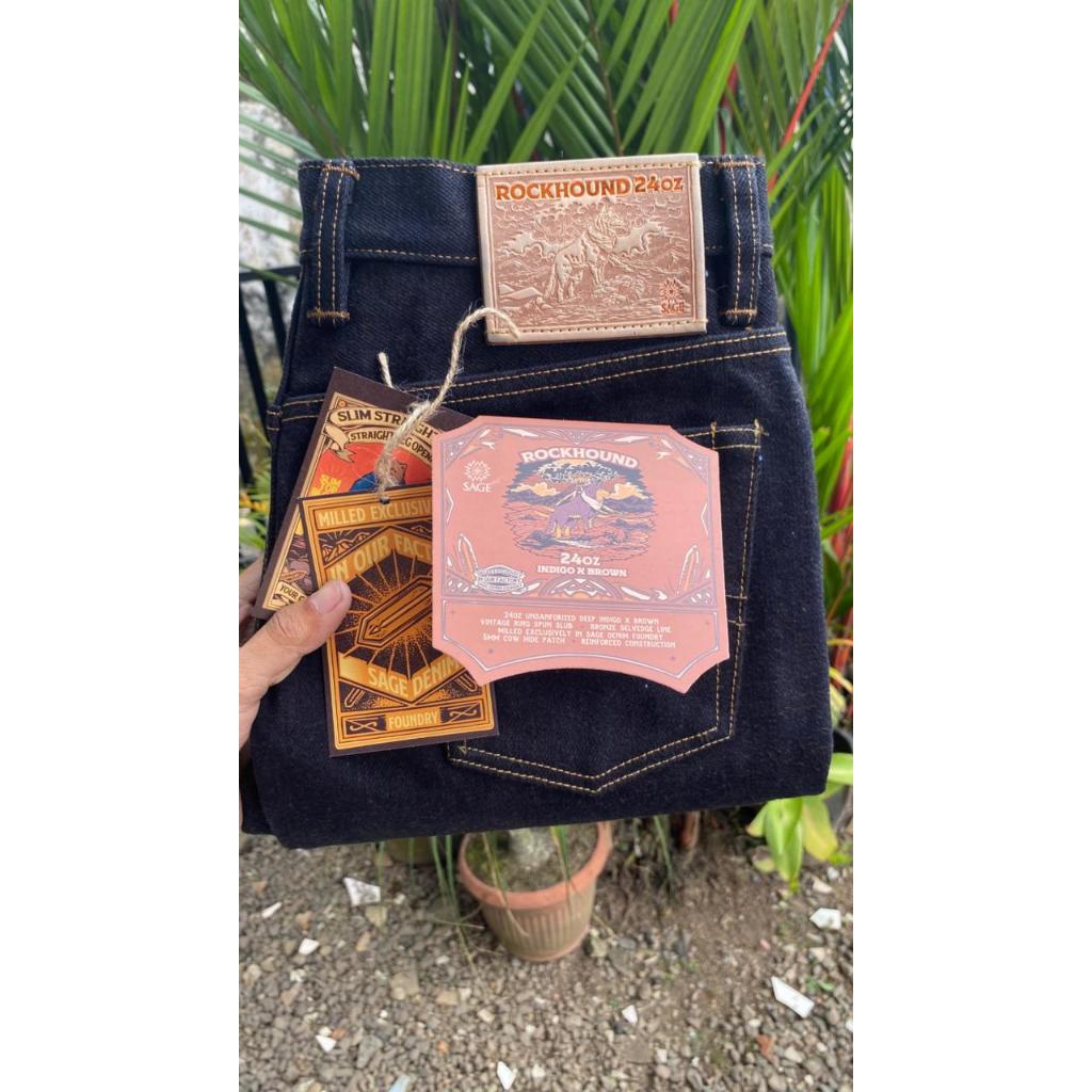 Denim Sage Sage Denim Rockhound 24oz Ukuran 30 Slim Straight