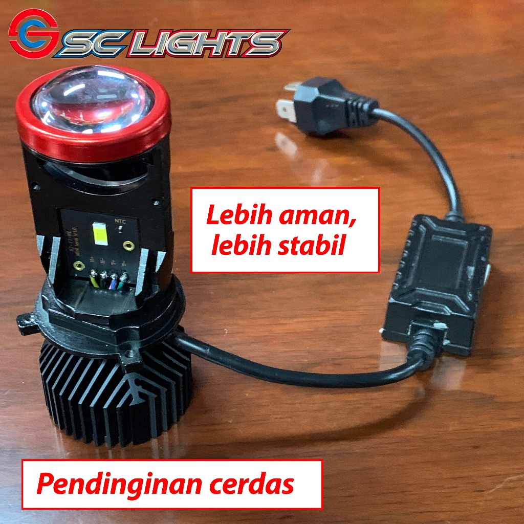 Lampu depan LED super terang model dua bola T9(Y7)-LED H4Suku cadang original Lampu Mobil dan Motor 