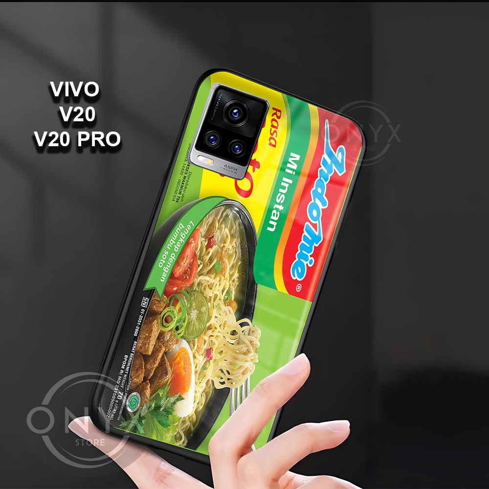 [W49] Softcase VIVO V20/V20 PRO Softcase Kaca Kilau Glossy | Kesing Vivo Motif Indomie | Case Vivo V