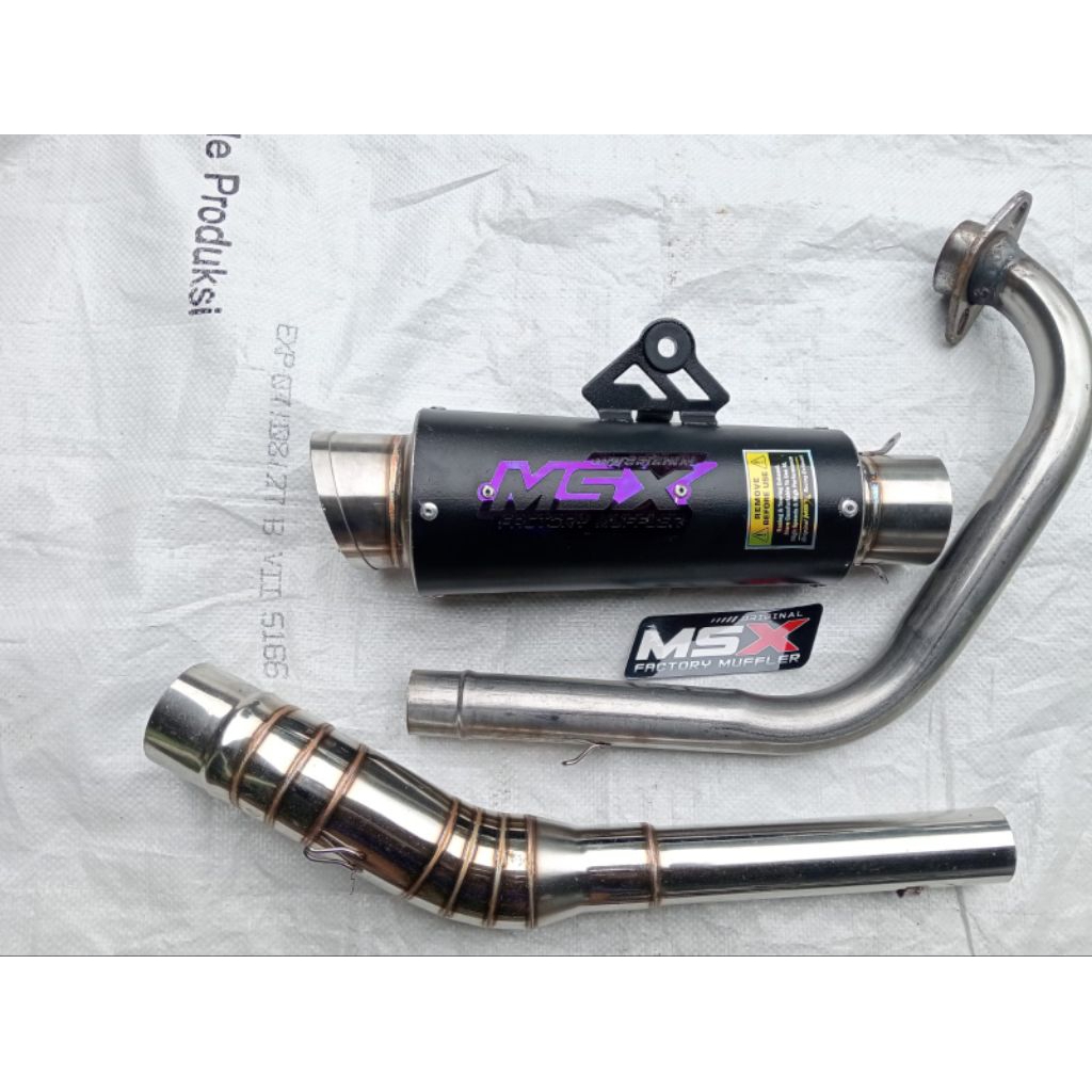 knalpot original msx black coting proliner buat motor satria fu fi vixion cbr gsx bison Jupiter mx k