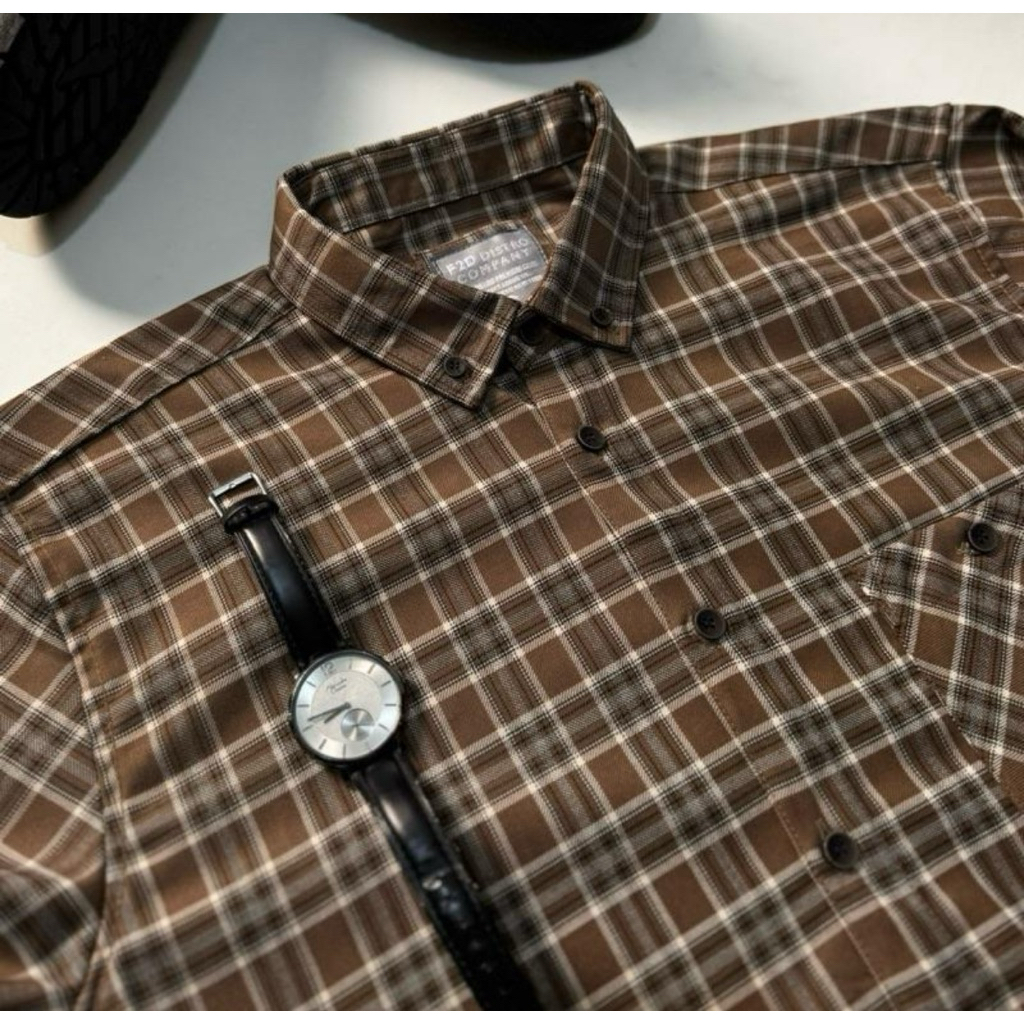 KEMEJA FLANEL F2D SEMI WOL LENGAN PANJANG PREMIUM ET 13