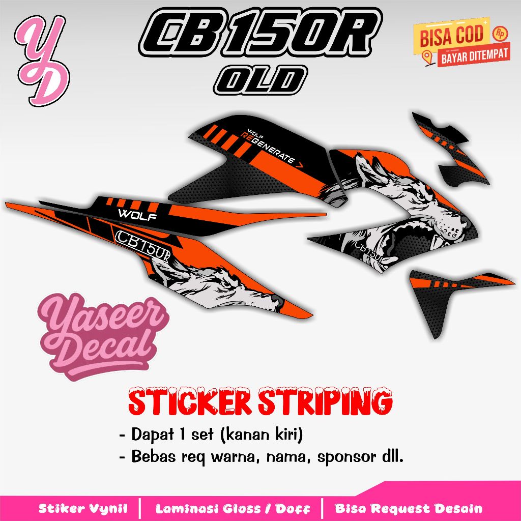 Striping CB 150R Old - Stiker Sticker Striping Variasi Lis Honda CB 150R Old - Striping Hologram CB 