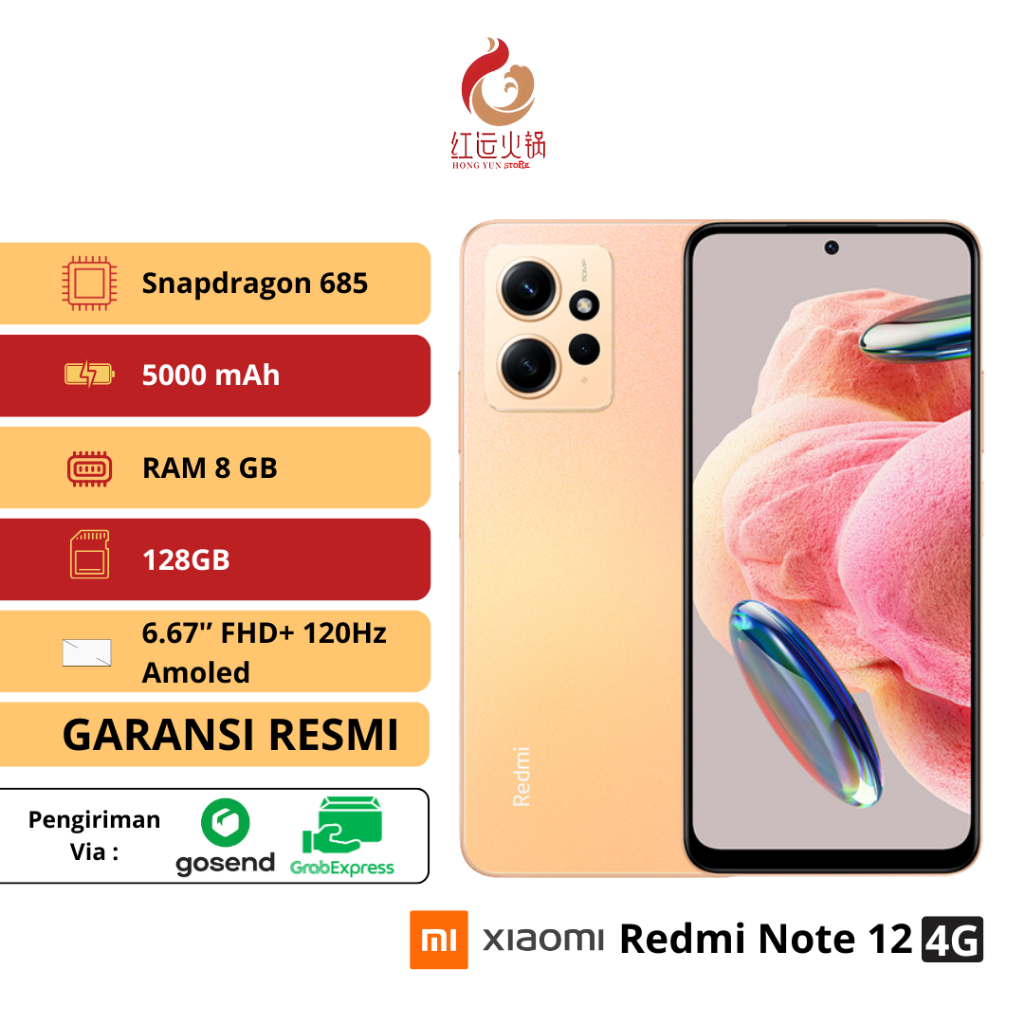 HP XIOMI REDMI NOTE 12 8/128GB // 8/256GB GARANSI