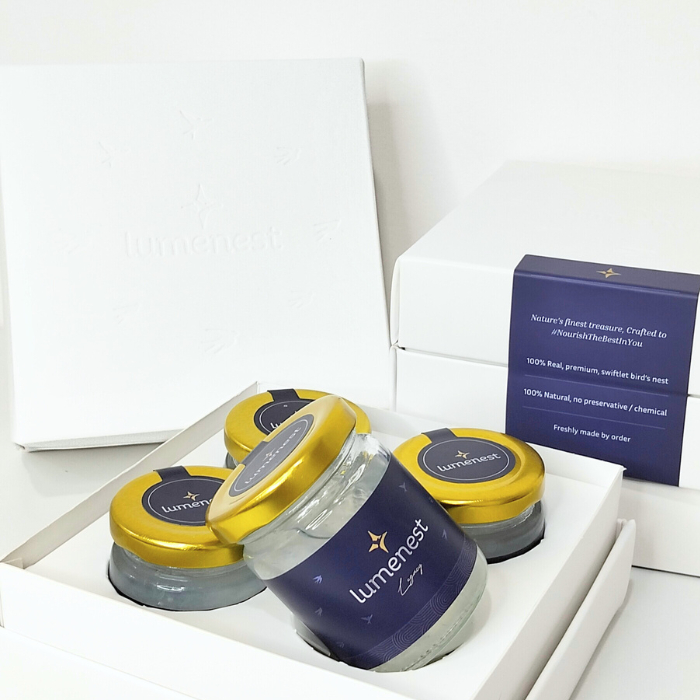 LUMENEST Bird's Nest 4 x 100ml | Konsentrat Sarang Walet Tinggi 80% | Minuman Sarang Burung Walet
