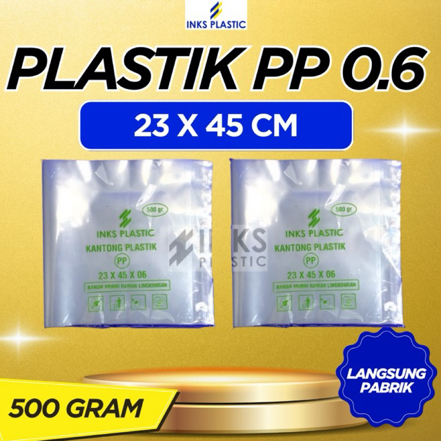 PLASTIK PP 23x45 06 TEBAL KANTONG BENING TRANSPARAN