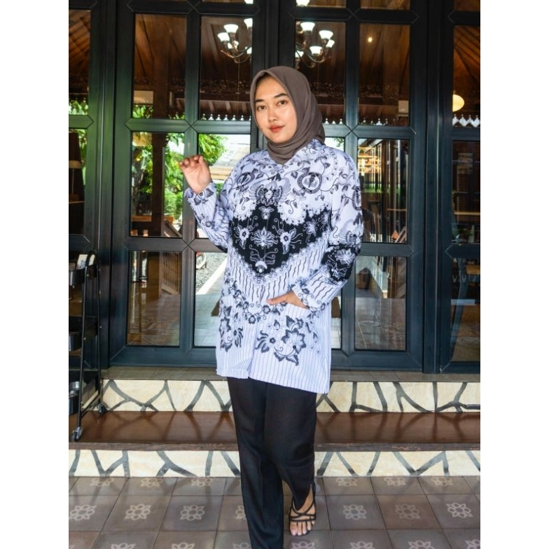 tunik PGRI kusuma bangsa berlapis full furing dan nyaman saat di pakai