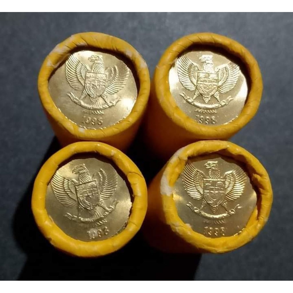Koleksi 1 Roll Uang Koin Kuno 50 Rupiah Komodo Tahun 1998 New Original