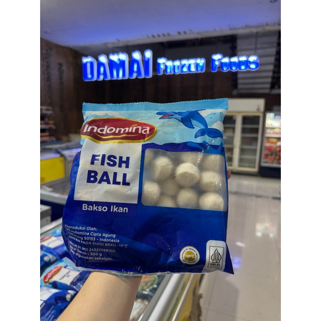 INDOMINA Fish Ball Bakso ikan 500gr frozen food