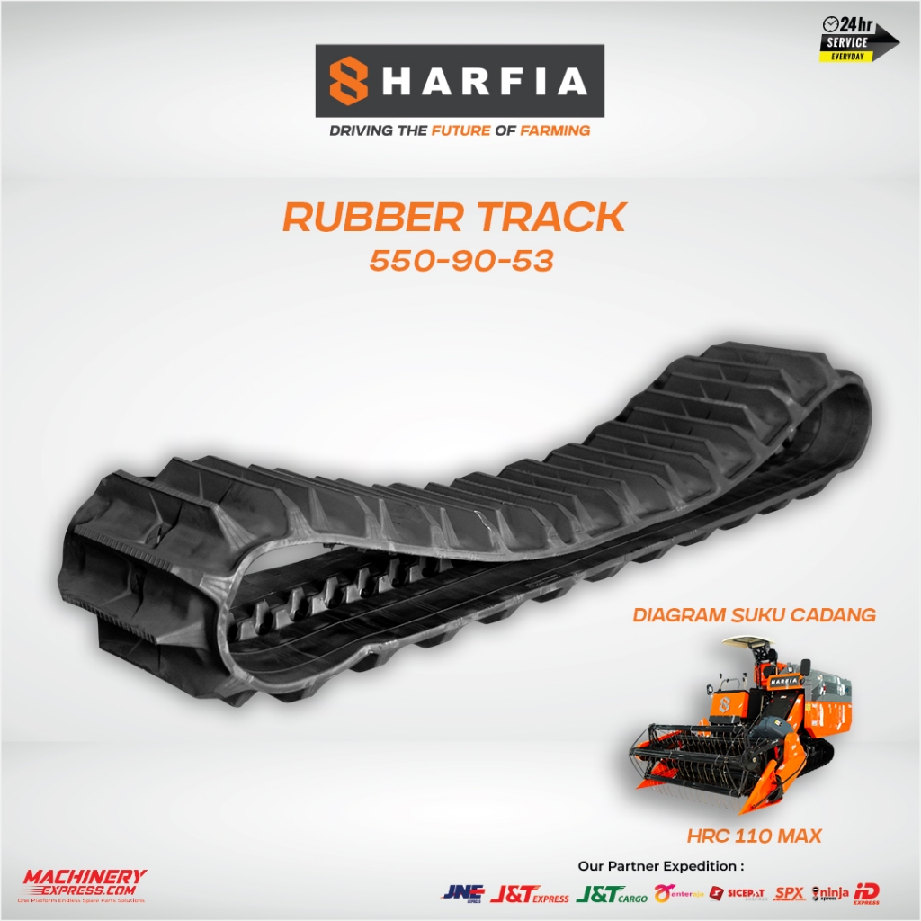 HARFIA | Rubber Track Crawler 550.90.53 Combine Harvester | Spare Part