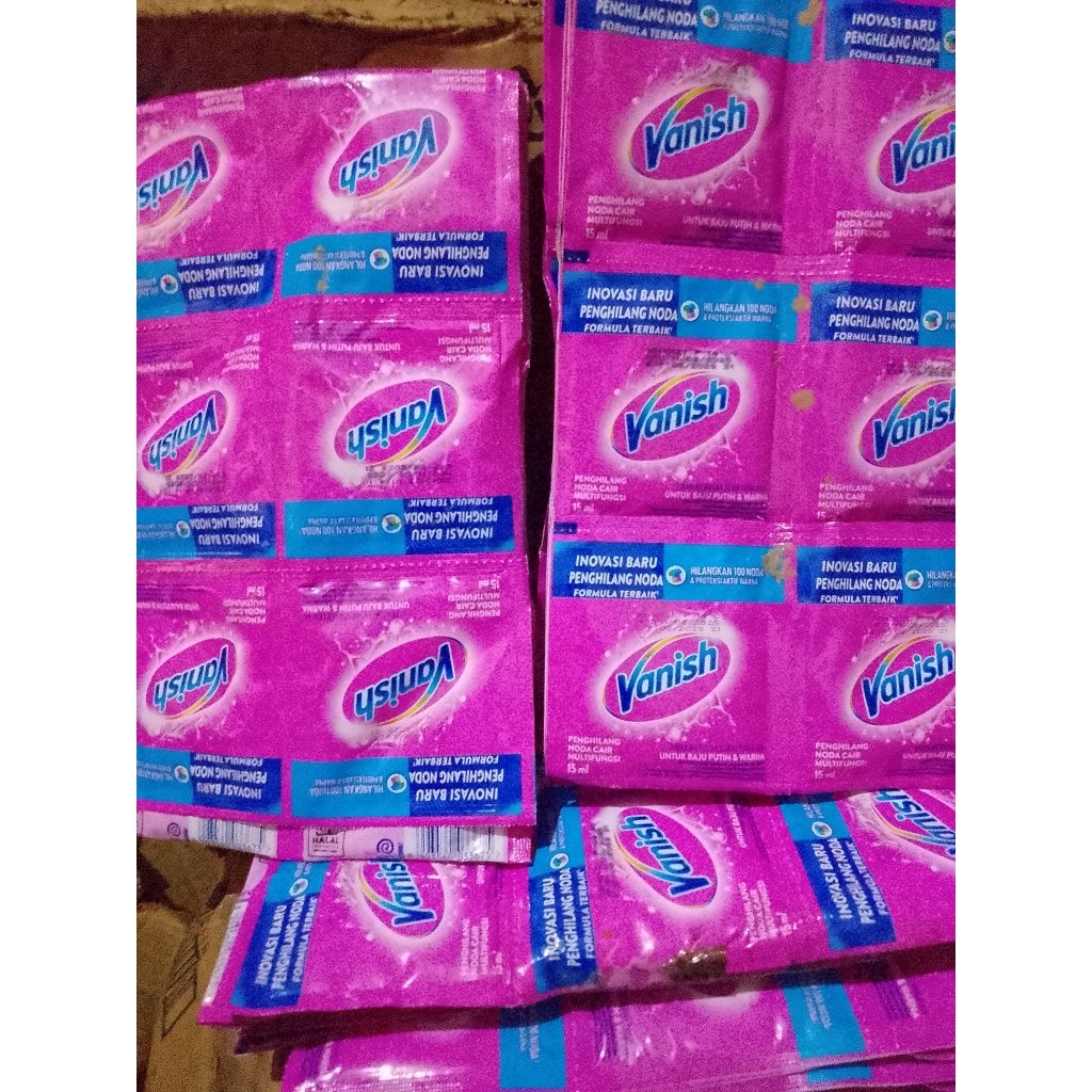vanish  cair sachet 15ml 1 renteng isi 48 pc