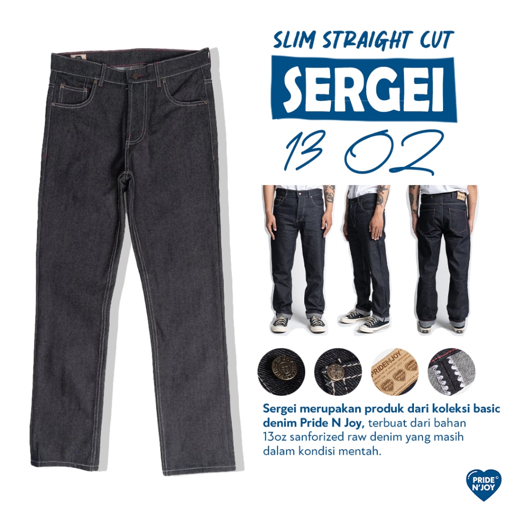 Pride N Joy - Celana Jeans Raw Denim - Sergei