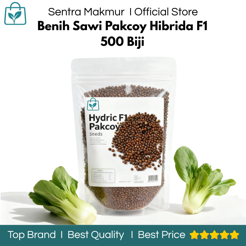 Benih Sawi Pakcoy Hibrida F1 500 Biji - Benih Pakcoy Jumbo - Benih Pakcoy Nauli F1 - Benih Pakcoy Te