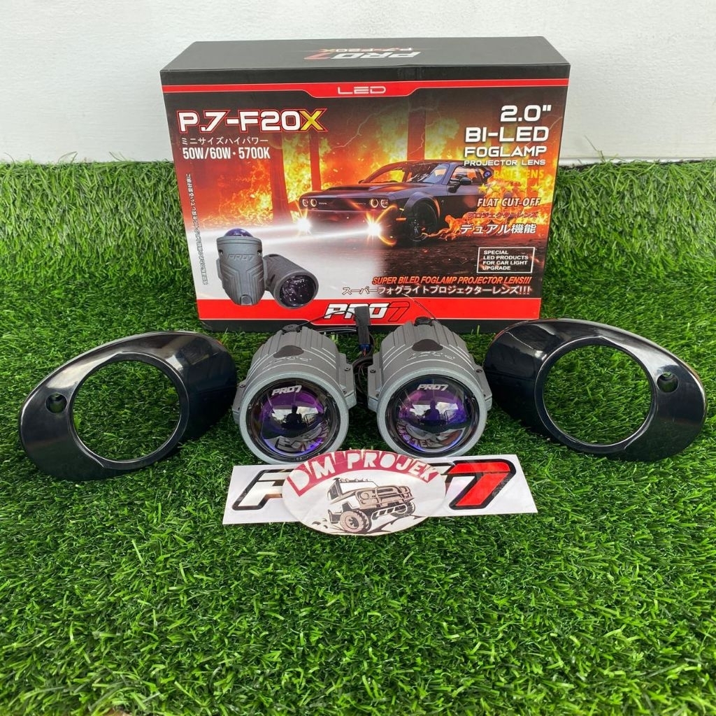 FOGLAMP 2 INCHI PRO7 P7F20X 1 WARNA BRACKET TOYOTA HONDA LAMPU KABUT TAMBAHAN BUMPER MOBIL BRIO MOBI