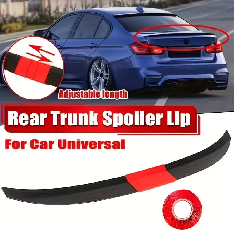 Ducktail Spoiler Sedan Universal - Glossy Black (Tanpa Bor) Mobil Sedan Vios, Altis, Civic, City