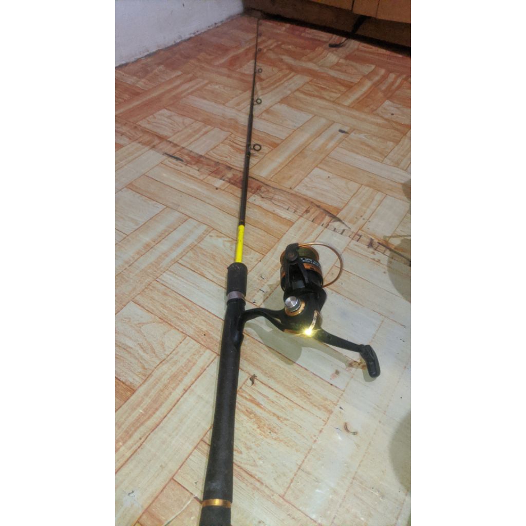 joran pancing 1 set reel helios 4000 joran centro emotion 150cm
