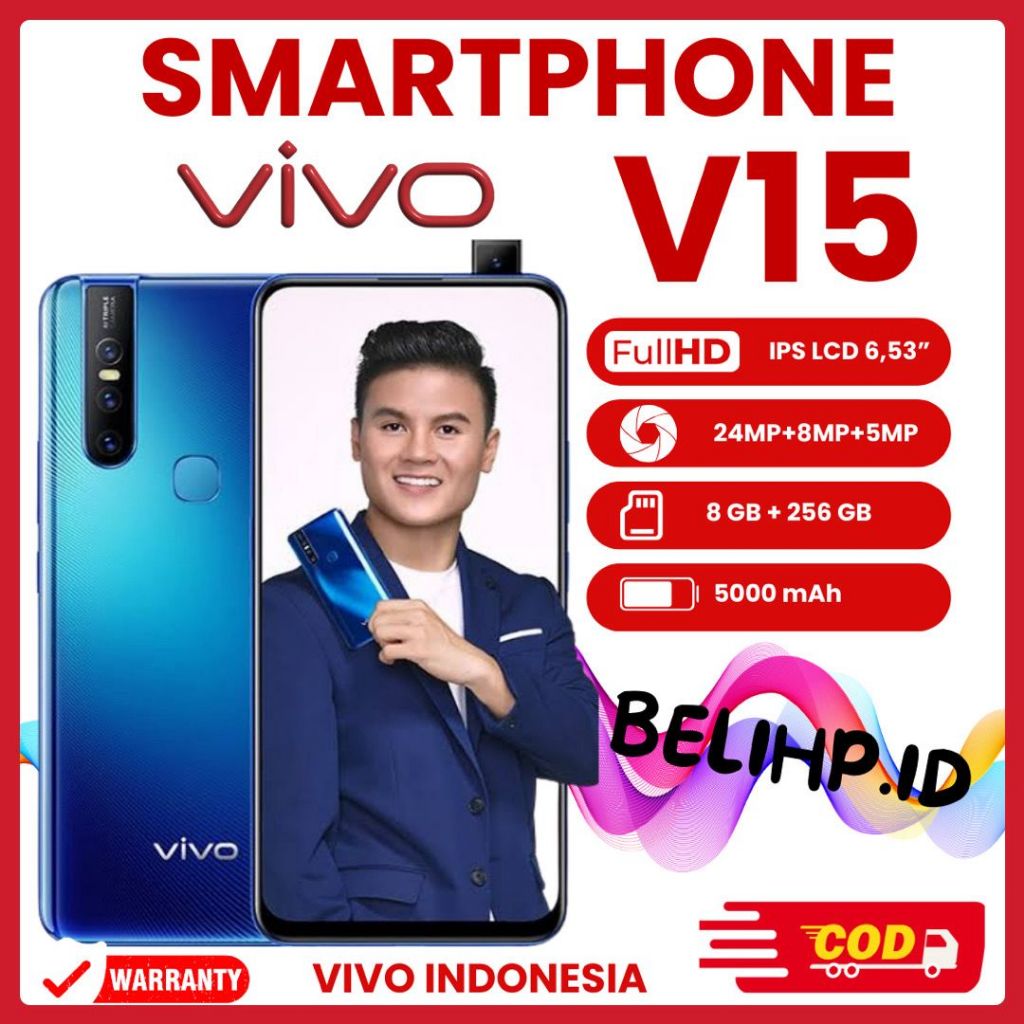 VIVO V15 RAM 8GB ROM 256GB MURAH Handphone Android SmartPhone POP UP CAMERA 32MP/AI Triple Camera
