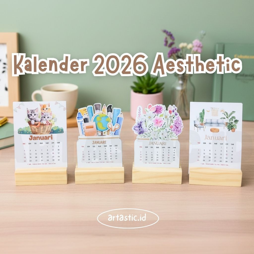 Kalender Aesthetic 2026 | Kalender Estetik 2026 | Kalender Meja | Kalender 2026 | Kalender Meja 2026