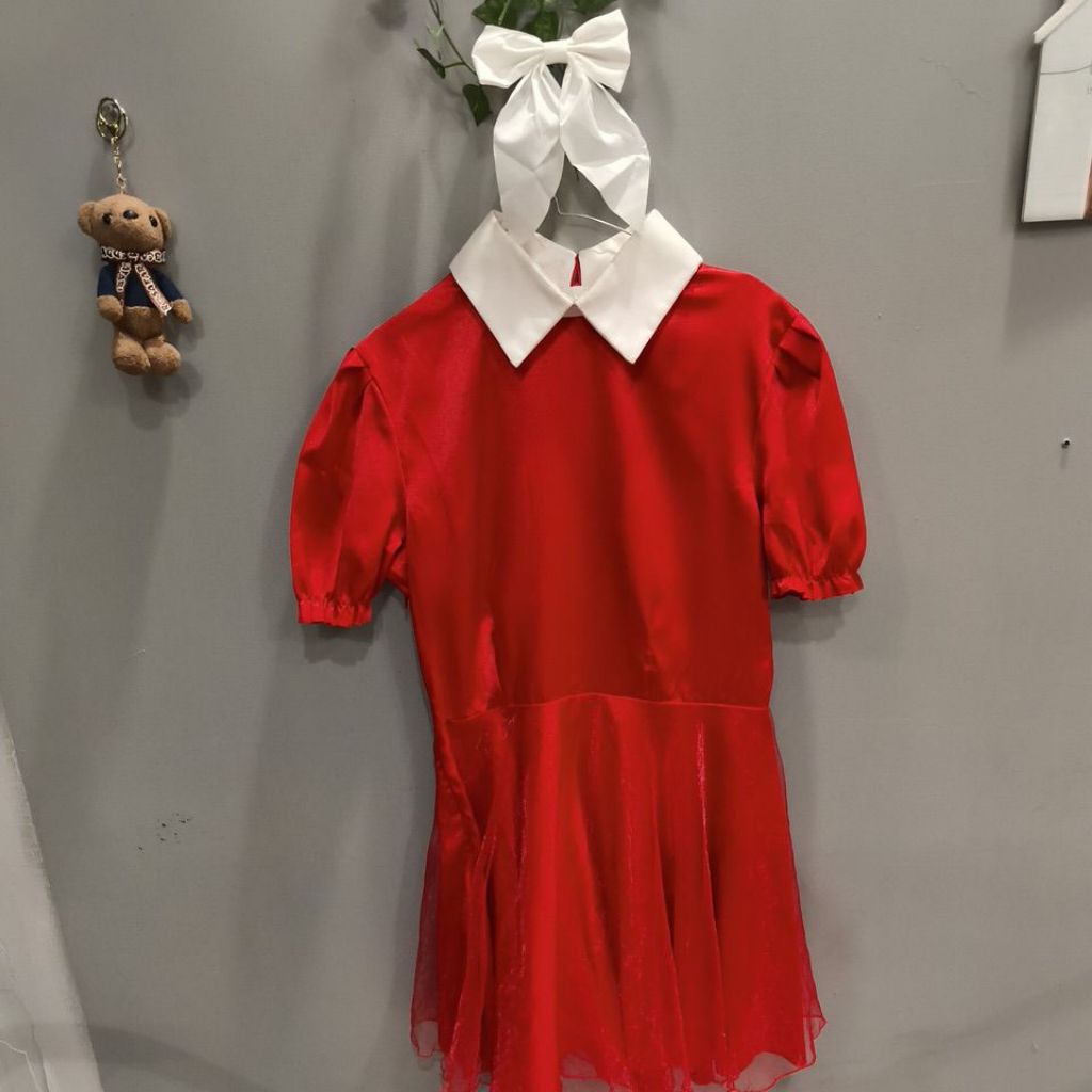 dress merah putih anak remaja prelovd