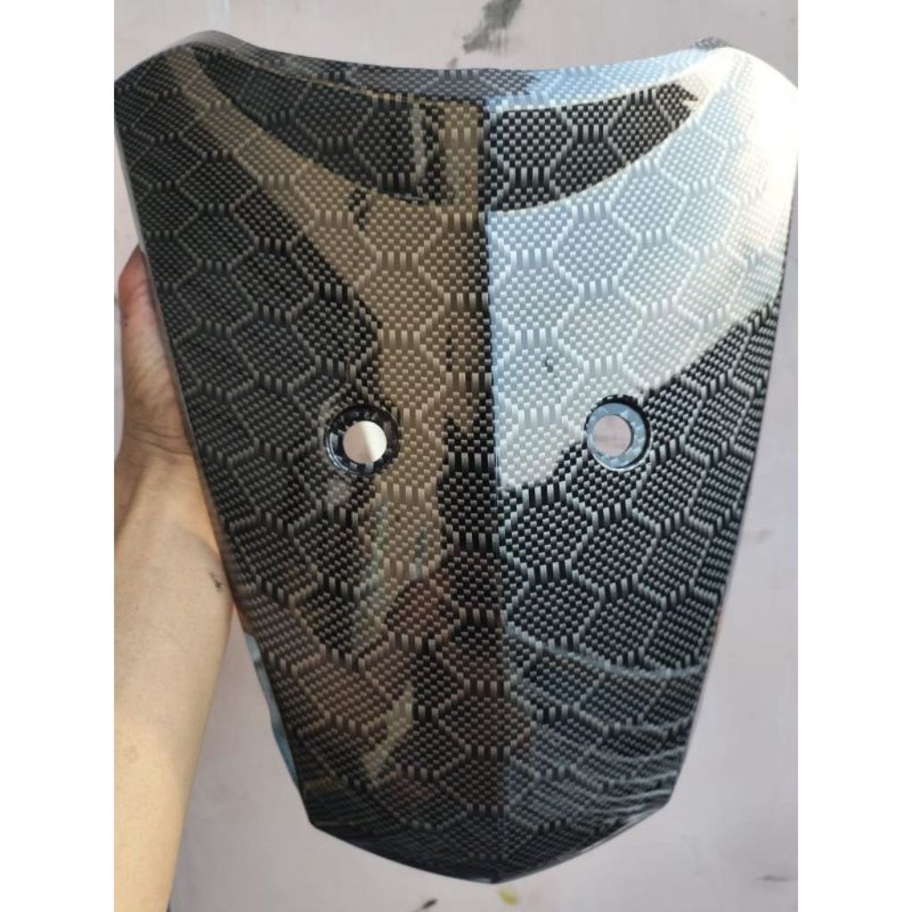 panel dasi tameng dasi honda supra x 125 lama supra batman WTP carbon hexagonal forged kevlar catur 