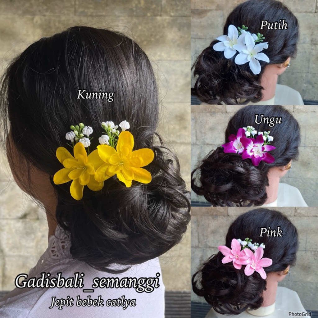 jepit bebek catalya/ jepit bunga kain/ aksesoris rambut