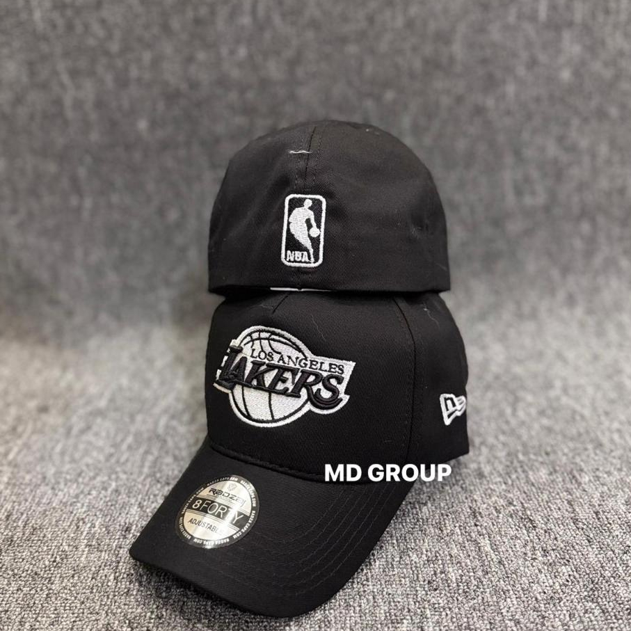 Topi Baseball Vintage Pria Wanita Terbaru Caps Bordir Lakers Hitam Putih Buludru Premium